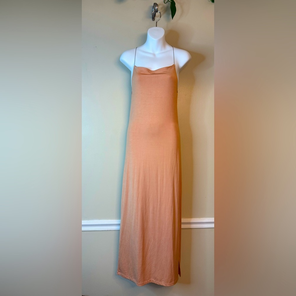 Victoria Secret Elegant Tan Maxi Slip vintage size Small‎